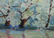 Glyndebourne frothy willows in celadon green