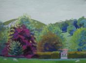 View to the hills from Glyndebourne lake